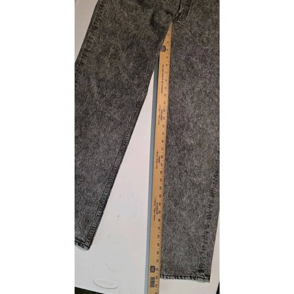Levi’s 501 Jeans 36x34 Black Acid Wash USA Made Vintage Button Fly Denim